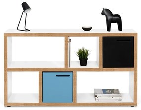 Fehér-natúr színű könyvespolc 150x83 cm Berlin – TemaHome