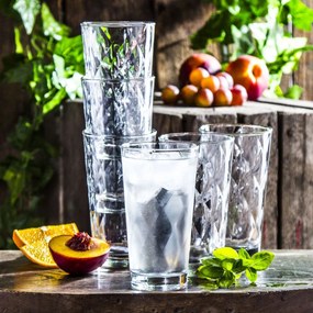 Bormioli Rocco Kaleido 6 darabos pohár szett, long drink 370 ml, 370 ml