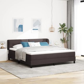 Boxspring Ágy Matrac 180x200 cm Sötétbarna Szövet