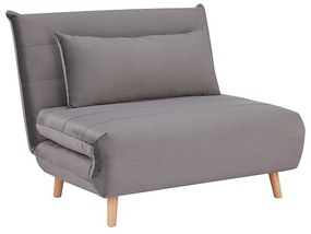 Szürke kinyitható fotel SPIKE VELVET