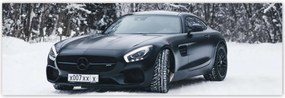 Poszterek 200x66 Fekete Mercedes Tél