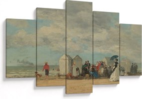 Kép - Eugène Boudin, Beach Scene, reprodukciók (150x105 cm)