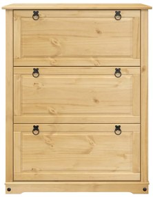 Corona tömör fenyőfa cipőszekrény 99x32x124,5 cm