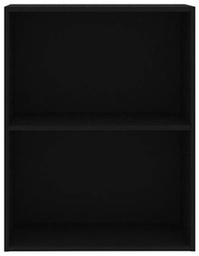 fekete szerelt fa könyvszekrény 60x30x76,5 cm