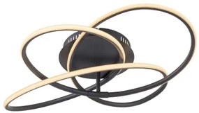 Globo 67201S-30 Mennyezeti lámpa fém fekete és fehér akril kombináció. Ø:600, H:127, tartozék: 1xLED 30W 230V, 1370lm, 3000K