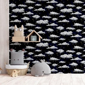 Arthouse Signature 2 Stars And Clouds arany-fehér csillagos papír tapéta – 923907