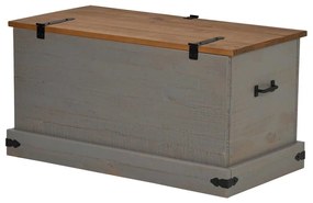 szürke tömör fenyőfa HALDEN tárolószekrény 91x48x47 cm