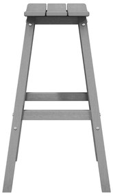 Bárszékek 2 db Világosszürke HDPE
