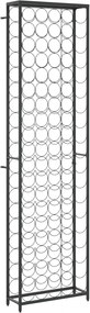 vidaXL fekete kovácsoltvas bortartó 95 palackhoz 54 x 18 x 200 cm