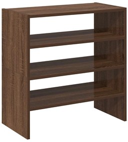2 db barna tölgyfa cipőtartó állvány halmozható 60x30x30,5 cm