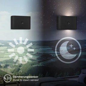 Briloner 3878015 - LED újratölthető fali lámpa érzékelővel CHAT LED/3W/5V 2000 mAh fekete