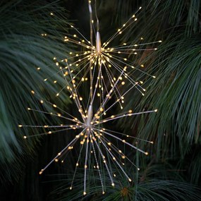 Karácsonyi kültéri elemes csillagszóró világítás 45 cm meleg fehér