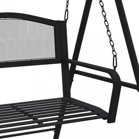 fekete acél hintapad 124 cm