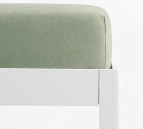 Goldea jersey gumis lepedő - zsálya színű 180 x 200 cm