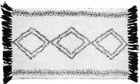 Fürdőszobaszőnyeg Pamut Téglalap Alakú 50 X 80 CM Fekete