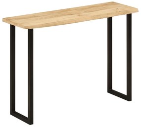tömör mangófa konzolasztal természetes éllel 105 x 33 x 76 cm