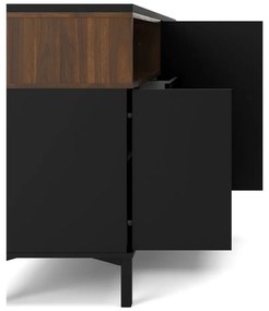 Fekete komód 176x90x49 cm Roomers – Tvilum