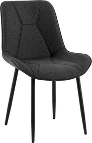 Étkezőszék, sötétszürke/fekete, DELTA