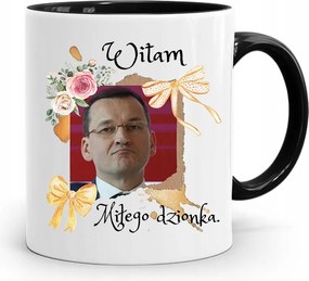 Bögre Fekete Politikusok Miniszterelnök Mateusz Morawiecki