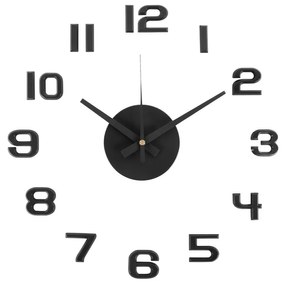 Karlsson 6001BK design öntapadó óra, fekete,átmérő 40 cm