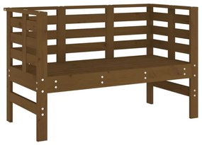 mézbarna tömör fenyőfa kerti pad 111,5 x 53 x 71 cm