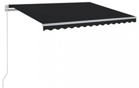 antracitszürke kézzel kihúzható LED-es napellenző 400 x 350 cm