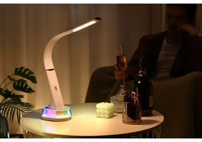 Immax 08973L - CORELLA LED RGB asztali lámpa, 7W, 12V, fekete, dimmelhető