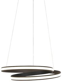 Design függőlámpa fekete 55 cm LED-del - Rowan