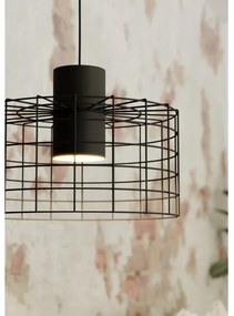 Eglo 43627 - Csillár zsinóron MILLIGAN 1xE27/40W/230V átm. 38 cm fekete