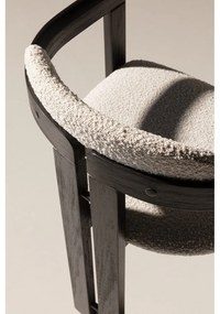 Fehér-fekete kárpitozott karfás étkezőfotel szett 2 db-os Eiden – MOME