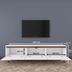 Dita White and Walnut TV-asztal