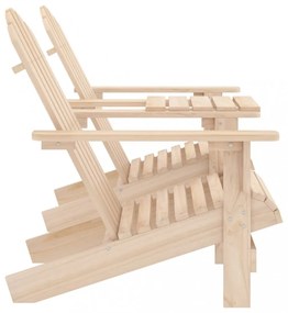 tömör fenyőfa kerti Adirondack székek teázóasztallal