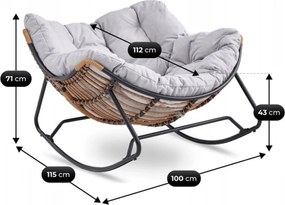 Hintaszék szürke színben ELTON