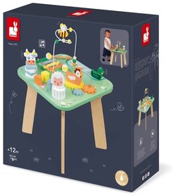 Janod - Interaktív gyerekasztal rét mintával