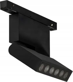 Fekete LED-es spotlámpa Alfa Aldo Magnetic 4000K X sínrendszerhez