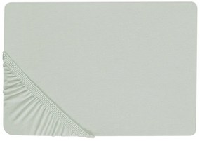 Világoszöld pamut gumis lepedő 180 x 200 cm JANBU Beliani