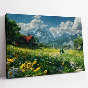 Vászonkép Tavaszi nap a Lengyel Falu ház konyha szoba 100x70