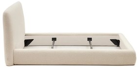 Bézs kárpitozott franciaágy 180x200 cm Martina – Kave Home