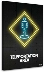 Gario Vászonkép Neon teleport spot - Rubiant Méret: 40 x 60 cm