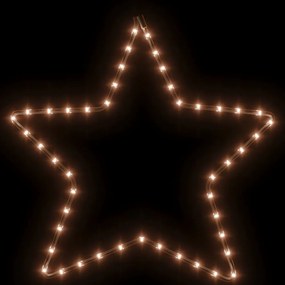 2 db meleg fehér karácsonyi csillagok 48 LED-del 56 cm