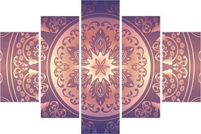 Kép - Mandala lila színátmeneten (150x105 cm)