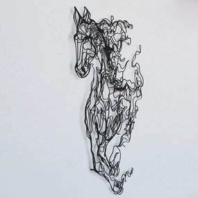 Fém fali dekoráció, Metal Horse Line Art - APT724