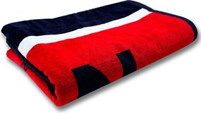 Balaton 2024 kék-piros strandtörölköző