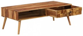 tömör rózsafa dohányzóasztal mézszínű felülettel 110x50x37 cm