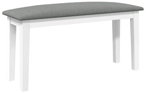 fehér tömörfa gumiból pad 90 cm
