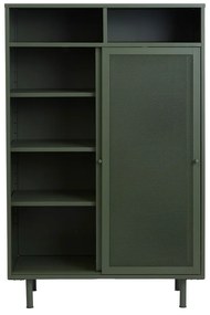 Sötétzöld fém szekrény tolóajtóval 90x140x40 cm Veep – Unique Furniture