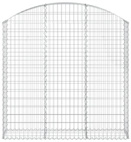 íves horganyzott vas gabion kosár 150x30x140/160 cm