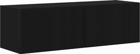 vidaXL TV Fali Szekrény Fekete 98 x 31 x 29,5 cm Faanyag
