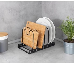 WENKO 53149100 - Fedőtartó és serpenyőtartó 18x18 cm fekete