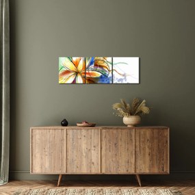Kép - Virág (órával) (90x30 cm)